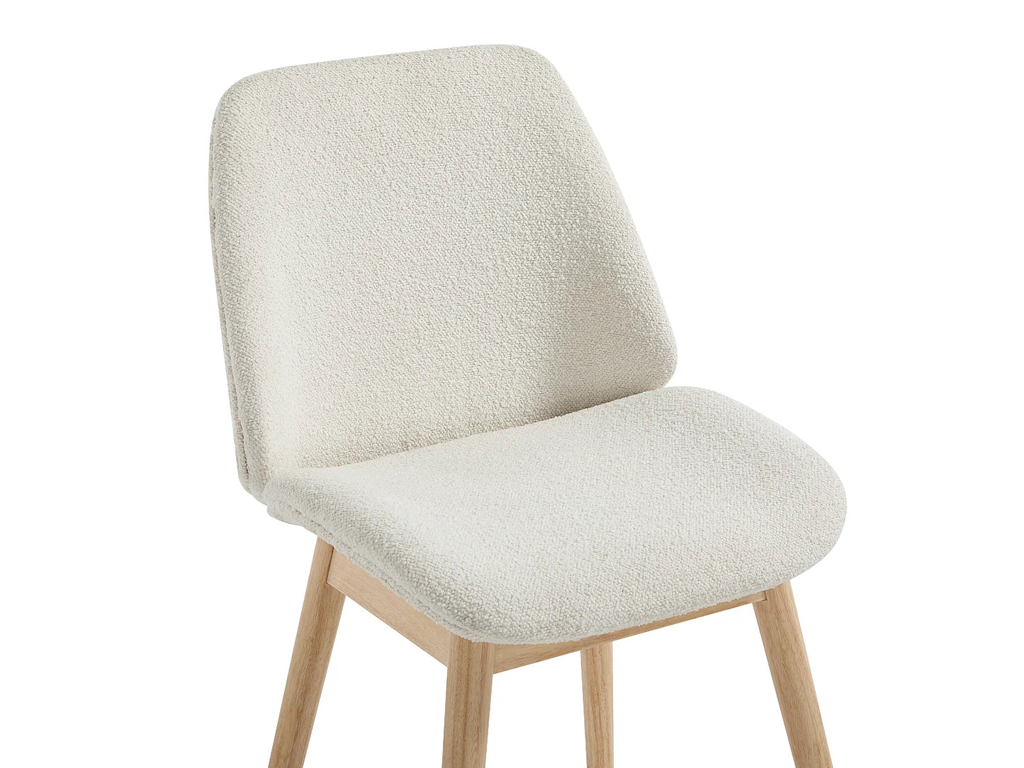 Lot De 6 Chaises Japandi Tissu Texture Crème - Leyada