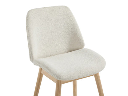Lot De 6 Chaises Japandi Tissu Texture Crème - Leyada