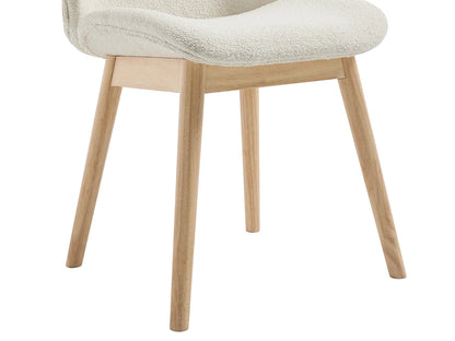 Lot De 6 Chaises Japandi Tissu Texture Crème - Leyada