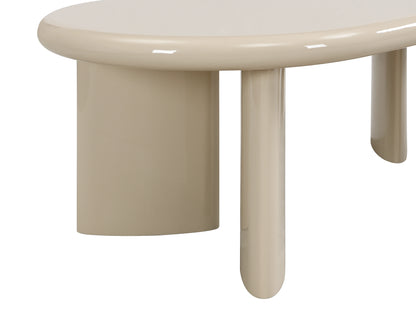 Table Basse Japandi Beige Laqué - Tabemi