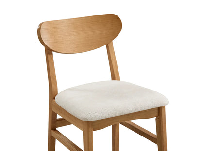 Lot De 2 Chaises Japandi Texture Naturel Crème - Lerania
