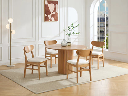 Lot De 2 Chaises Japandi Texture Naturel Crème - Lerania