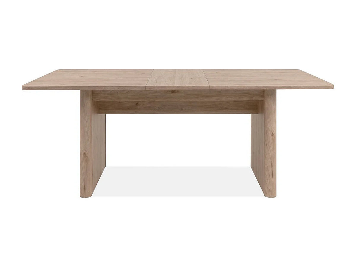 Table Rectangulaire Japandi Extensible Effet Chêne - Luis