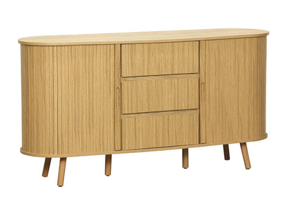 Buffet Ovale Japandi Portes Coulissantes - Scandinave