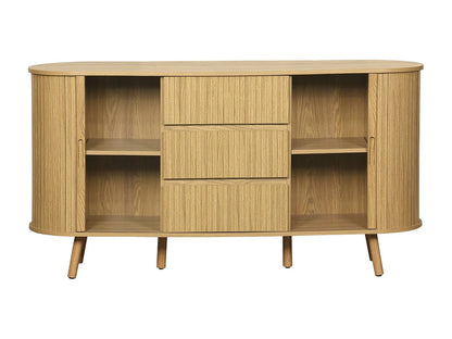 Buffet Ovale Japandi Portes Coulissantes - Scandinave