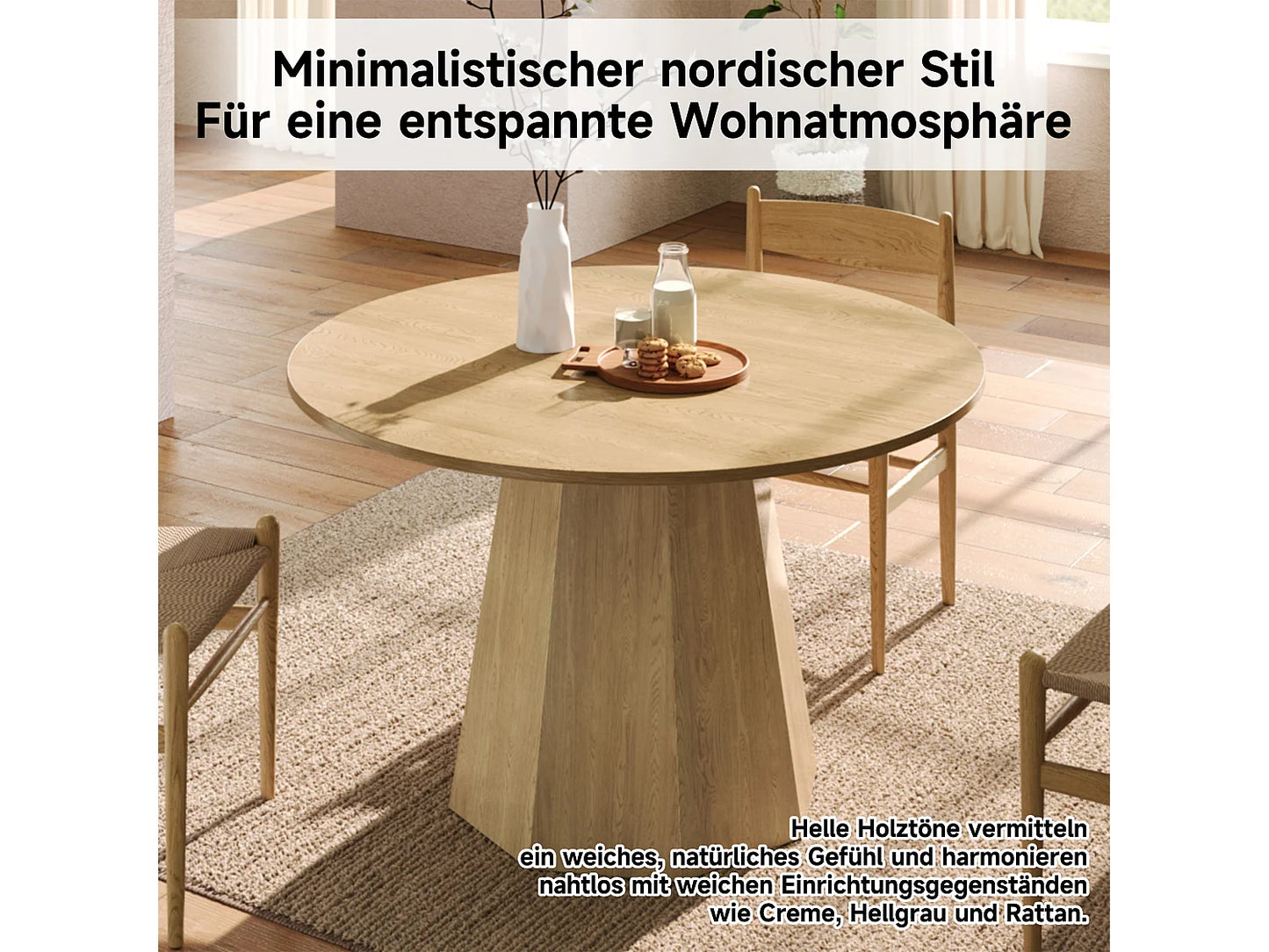 Table Minimaliste Japandi Scandinave Naturel - Scandinave