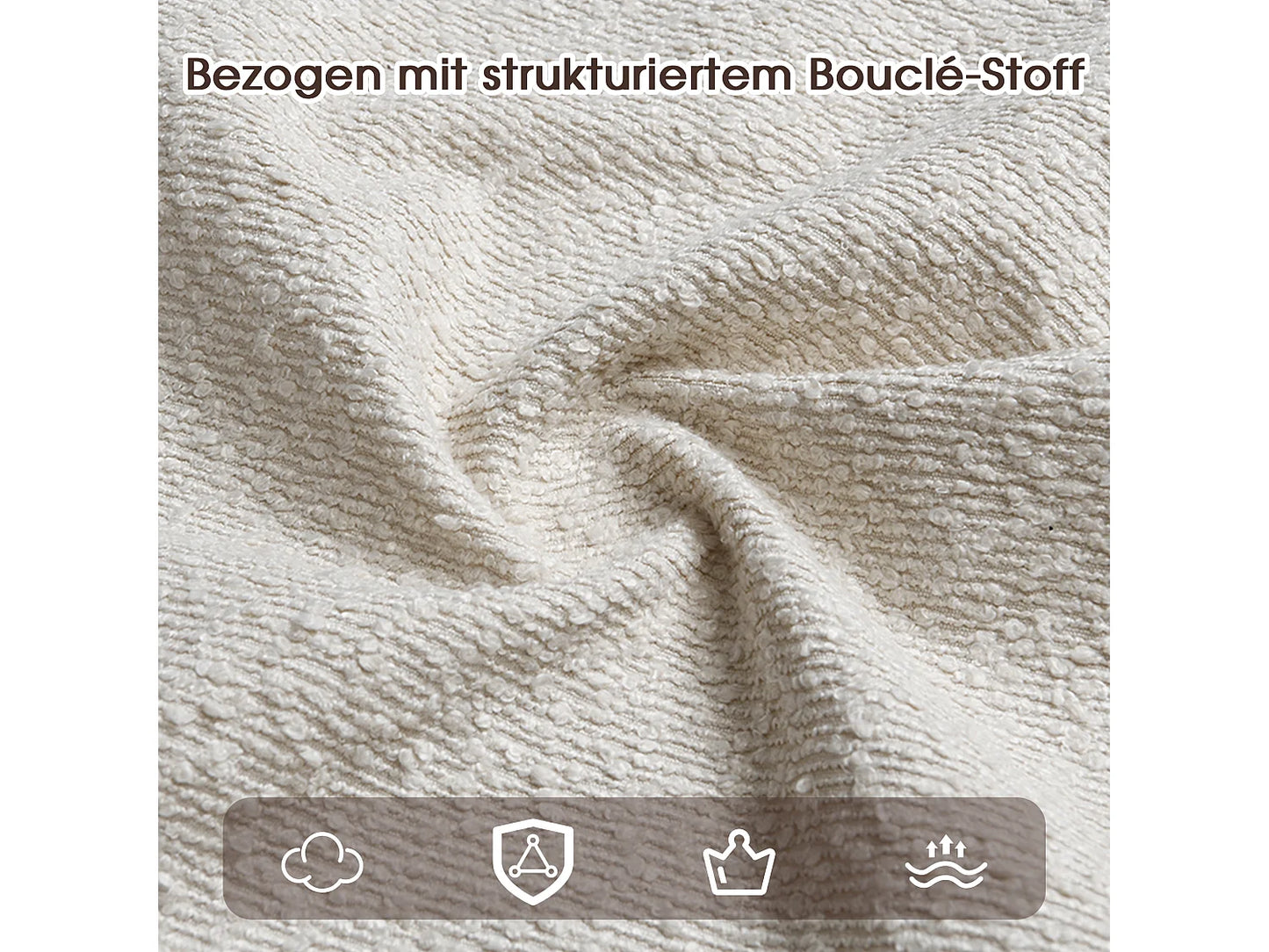 Duo Chaises Japandi Respirantes Boucle Naturel - Massif
