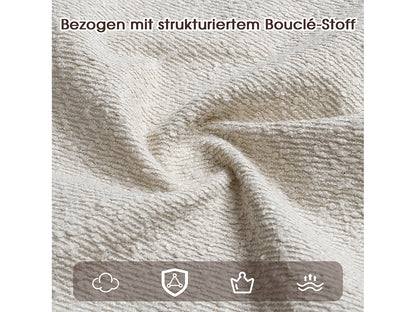 Duo Chaises Japandi Respirantes Boucle Naturel - Massif