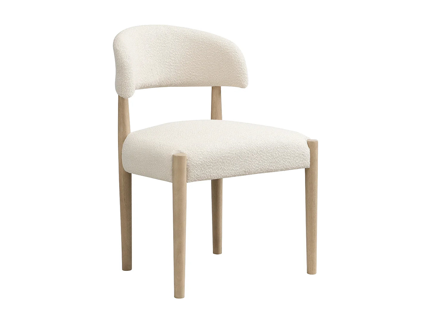 Duo Chaises Japandi Respirantes Boucle Naturel - Massif