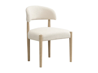Duo Chaises Japandi Respirantes Boucle Naturel - Massif