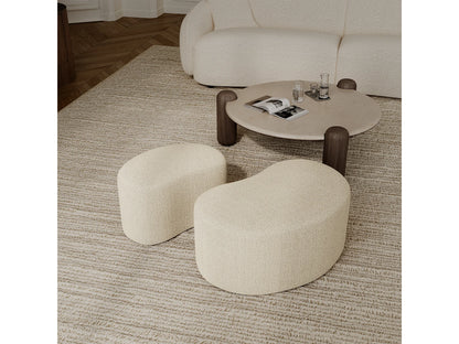 Pouf Géant Japandi Bouclette Crème - Dune