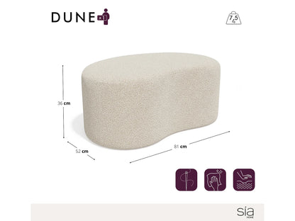 Pouf Géant Japandi Bouclette Crème - Dune