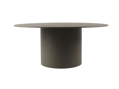 Table Basse Japandi Ronde en Métal Kaki - Jovenia