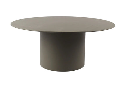 Table Basse Japandi Ronde en Métal Kaki - Jovenia