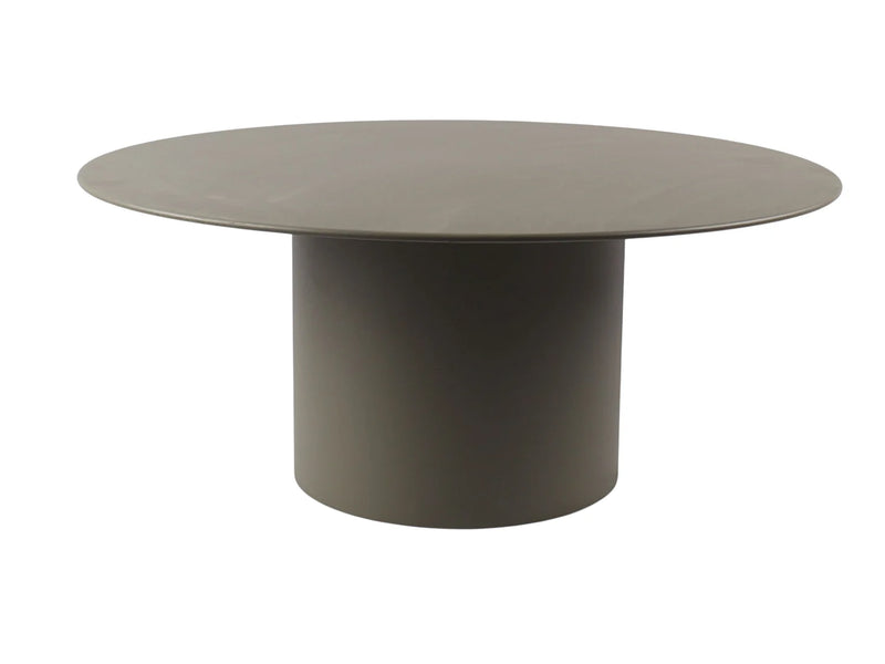 Table Basse Japandi Ronde en Métal Kaki - Jovenia