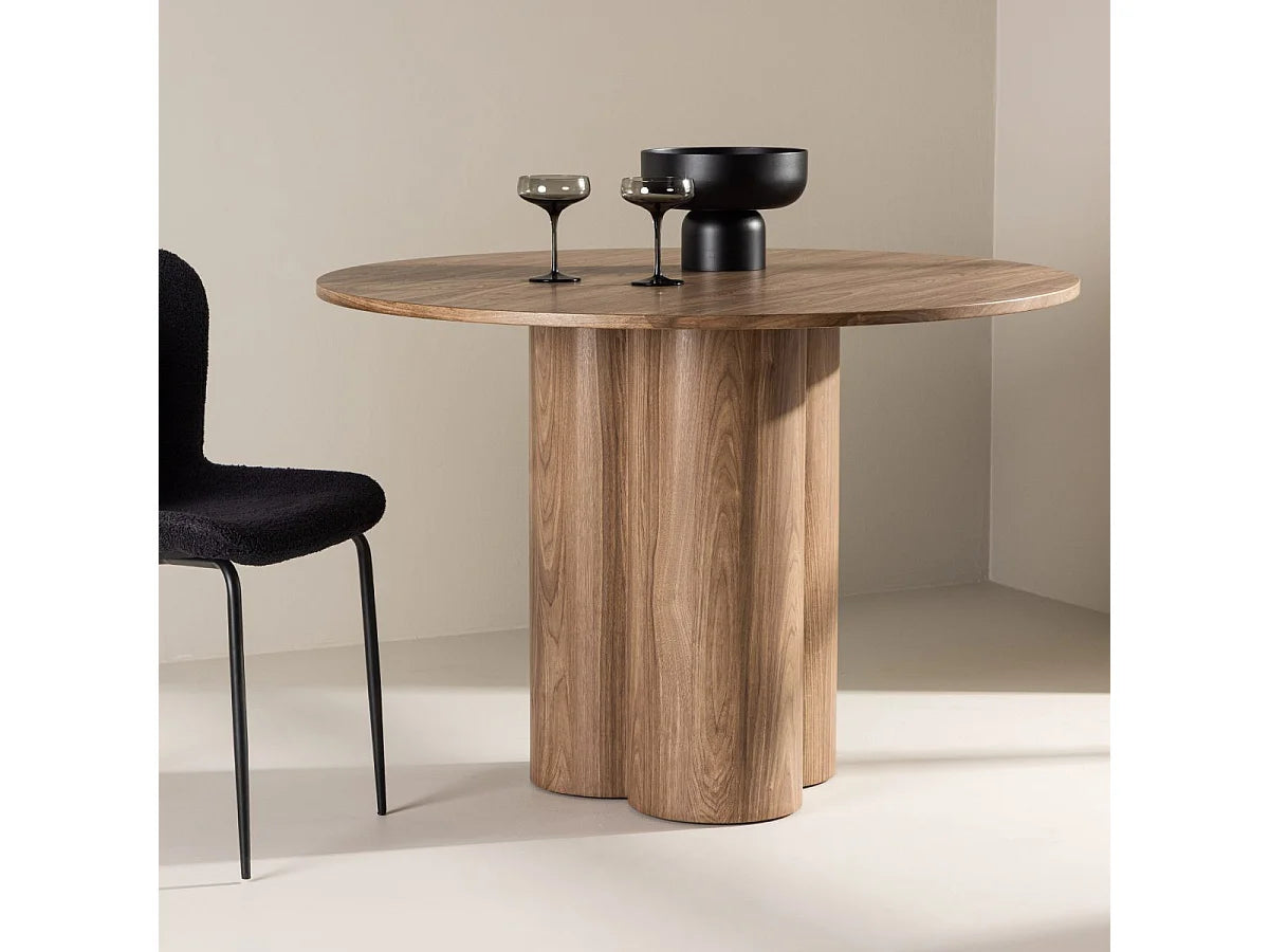 Table Ronde Japandi En Bois Design - Oly