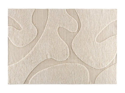Tapis Déco Japandi Laine Beige - Boone