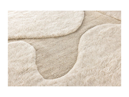 Tapis Déco Japandi Laine Beige - Boone
