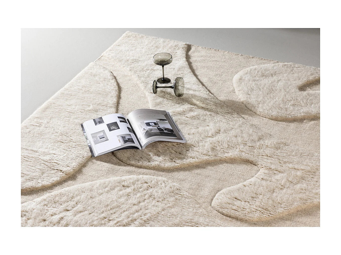 Tapis Déco Japandi Laine Beige - Boone