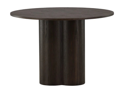 Table à Manger Ronde Japandi 110cm pied central marron – Olivia