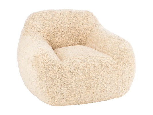 Fauteuil Japandi Tissu Beige Minimaliste - Cutie