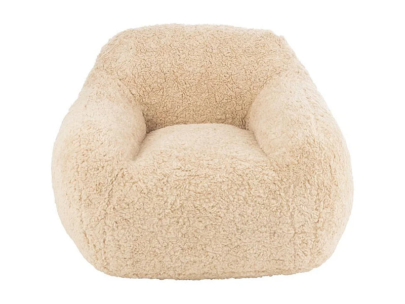Fauteuil Japandi Tissu Beige Minimaliste - Cutie
