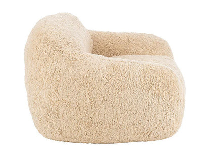 Fauteuil Japandi Tissu Beige Minimaliste - Cutie