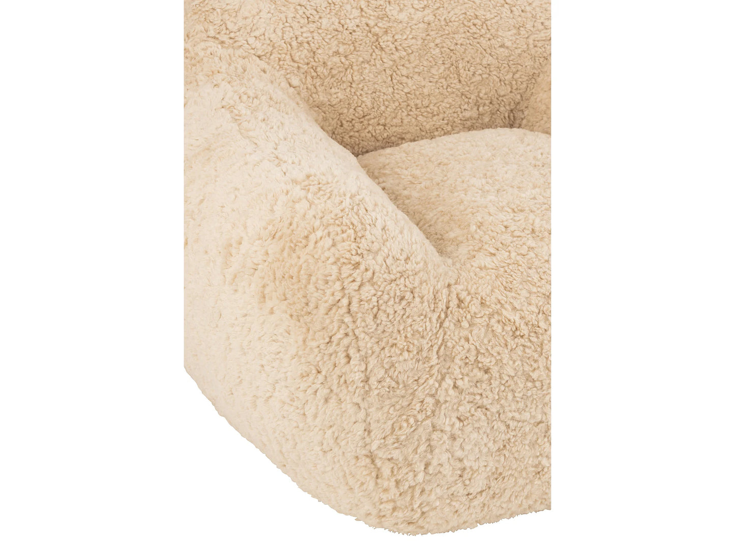 Fauteuil Japandi Tissu Beige Minimaliste - Cutie