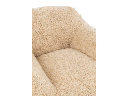Fauteuil Japandi Tissu Beige Minimaliste - Cutie