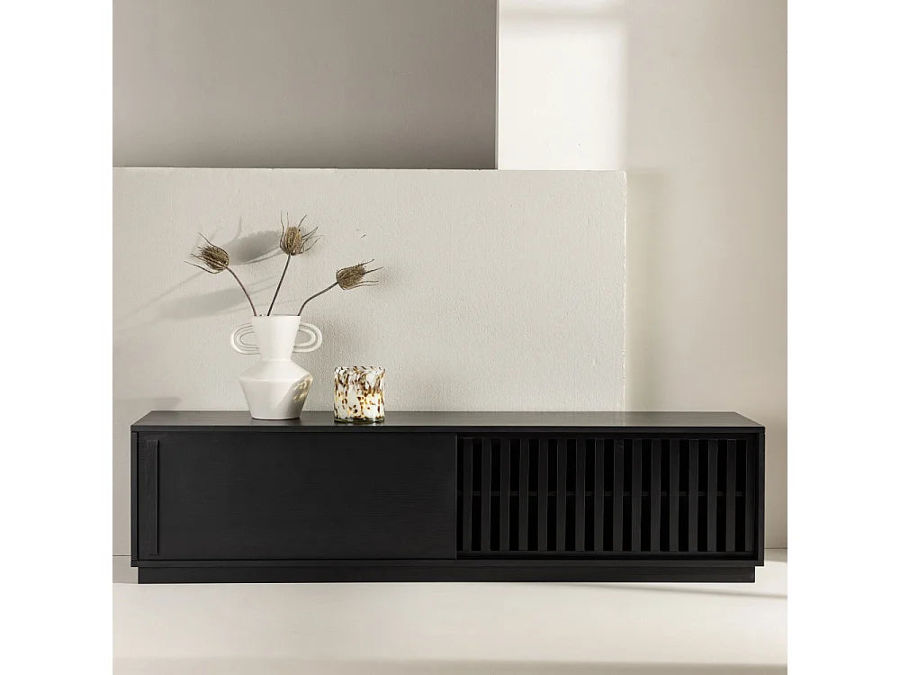 Meuble TV Japandi Design Bois Naturel - Luro