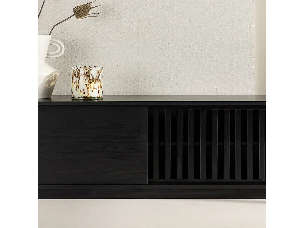 Meuble TV Japandi Design Bois Naturel - Luro