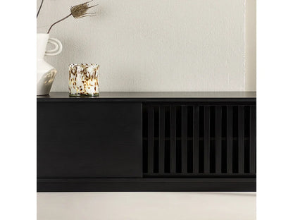 Meuble TV Japandi Design Bois Naturel - Luro