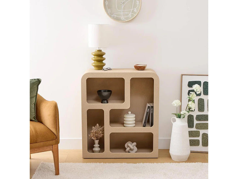 Étagère Quatre Niches Japandi Beige - Soleya