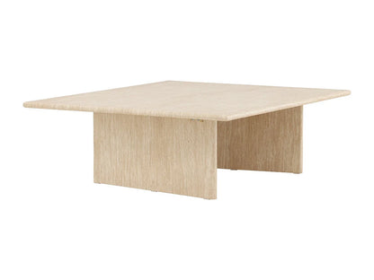 Table Basse Japandi Rectangulaire Effet Travertin - Skagen