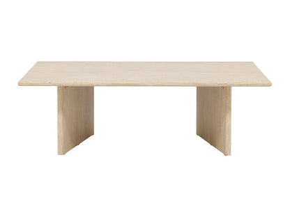 Table Basse Japandi Rectangulaire Effet Travertin - Skagen
