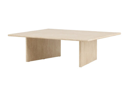 Table Basse Japandi Rectangulaire Effet Travertin - Skagen