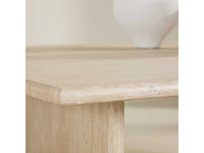 Table Basse Japandi Rectangulaire Effet Travertin - Skagen