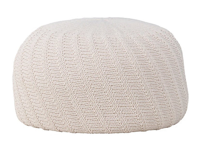 Pouf Design Japandi Blanc Cassé - Ted
