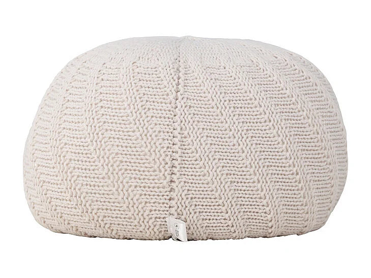 Pouf Design Japandi Blanc Cassé - Ted