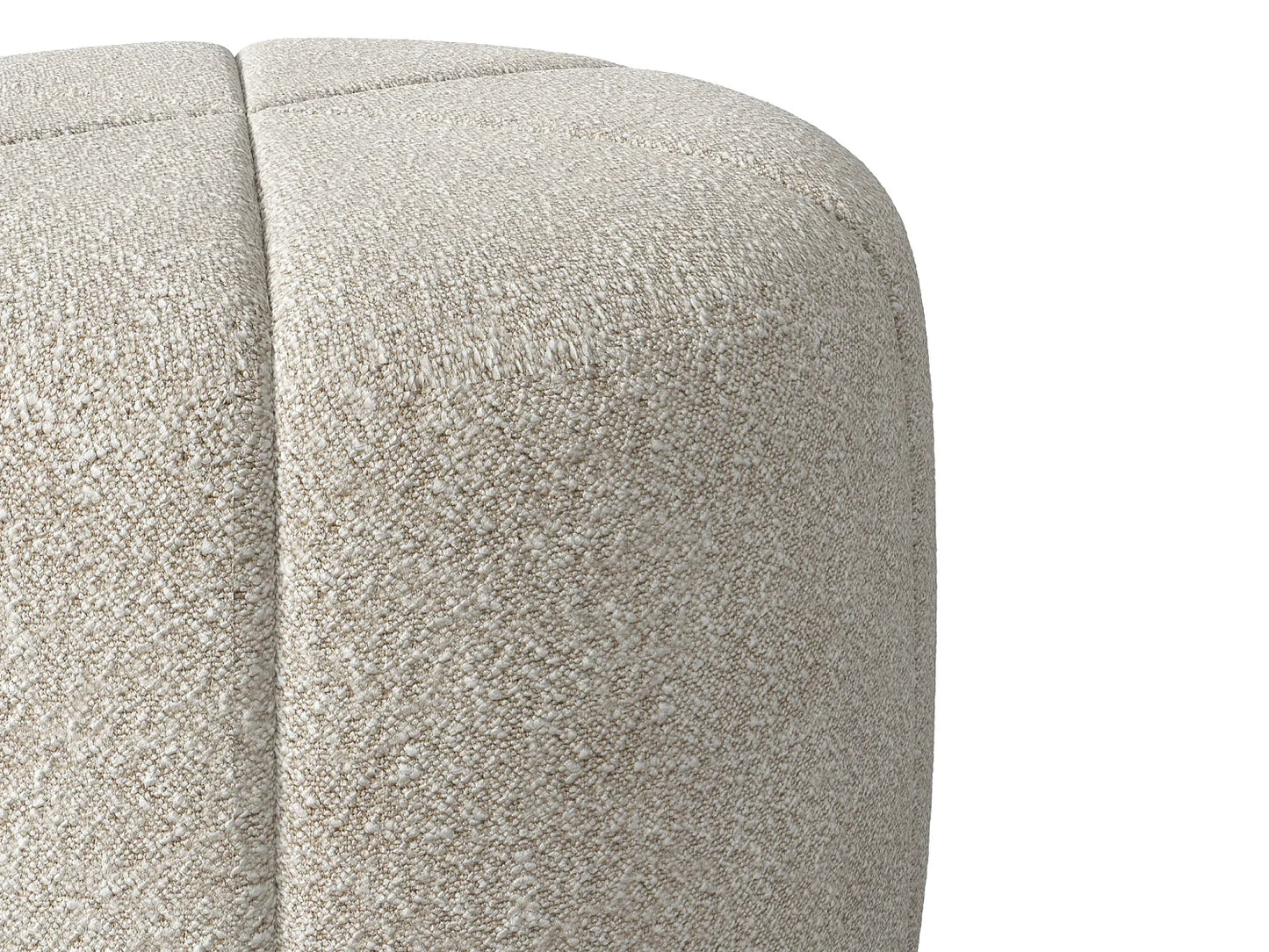 Pouf Zen Japandi Bouclette Crème - Zofira