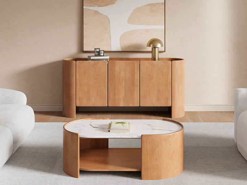 Buffet Manguier Japandi Trois Portes - Islara