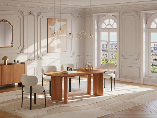 Table Manguier Japandi Huit Personnes Naturel - Islara