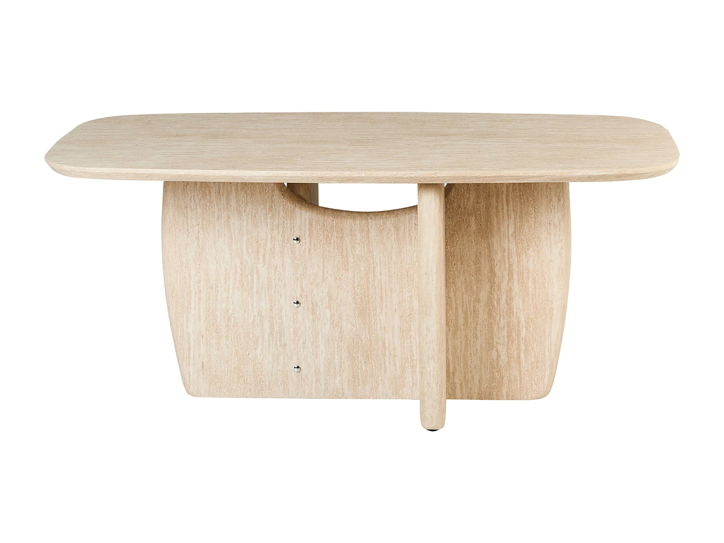 Table Repas Japandi Effet Travertin 180cm - Travers