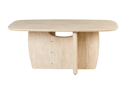 Table Repas Japandi Effet Travertin 180cm - Travers