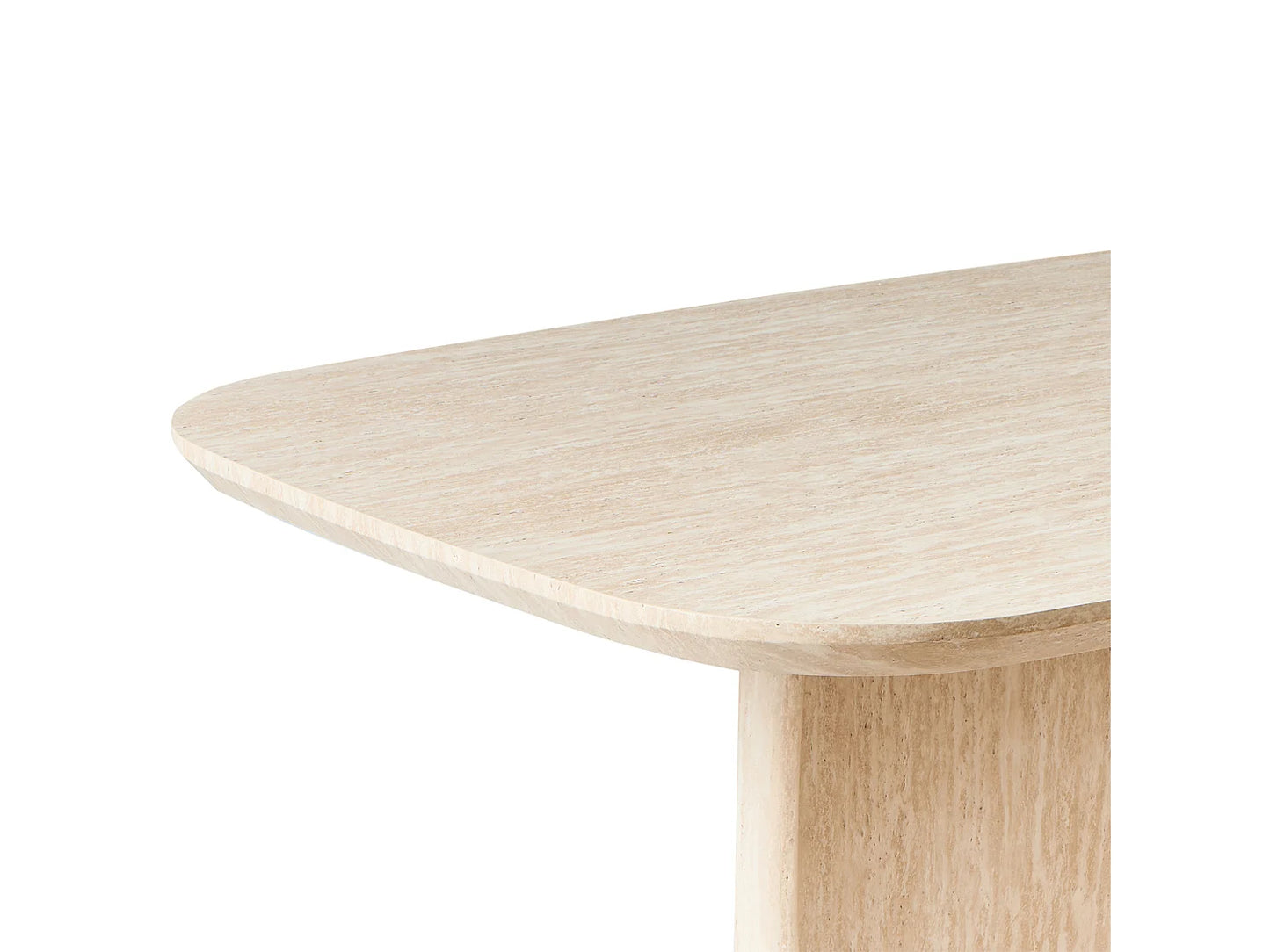 Table Repas Japandi Effet Travertin 180cm - Travers