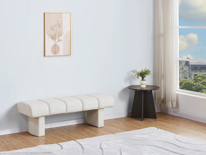 Banc Texture Japandi Tissu Beige - Nubelo