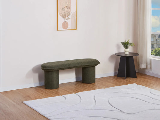 Banc Elamiu Japandi Tissu Vert - Elamiu
