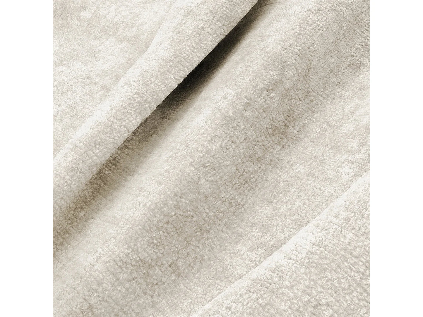 Fauteuil Japandi Velours Texturé Crème - Nubi