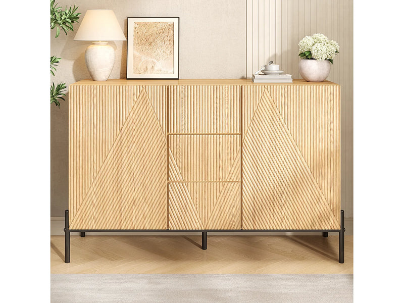 Buffet Pieds Fer Japandi Naturel - Moderne