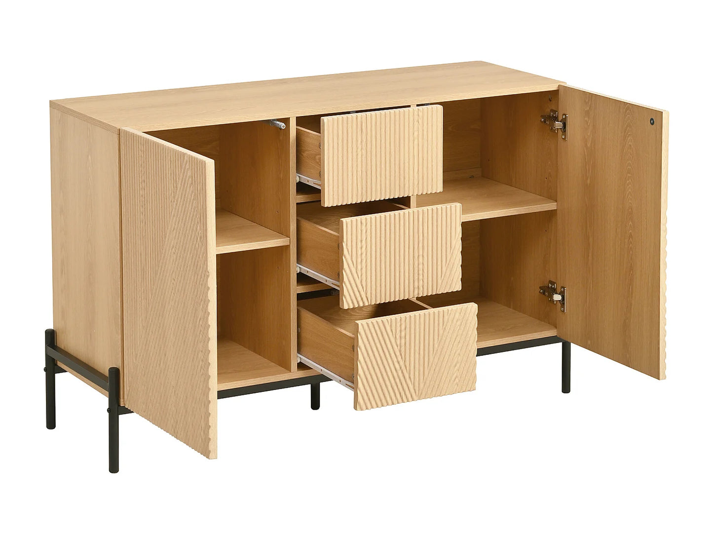 Buffet Pieds Fer Japandi Naturel - Moderne